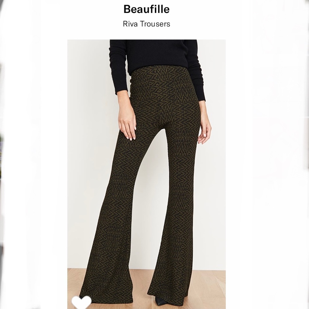 Beaufille Riva Flare Knit Trousers Flattering!!